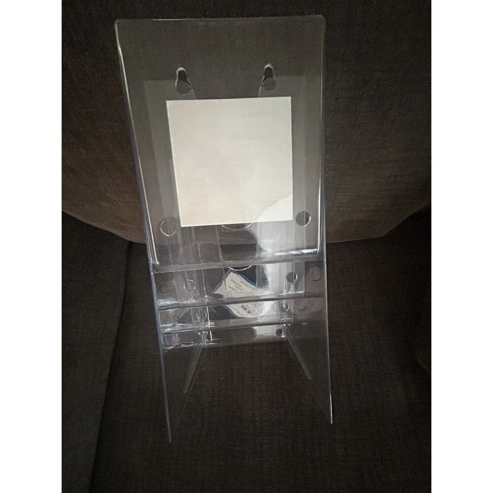 Office Max 4 Tier Leaflet Holder Acrylic Letter Paper Wall Hanging New